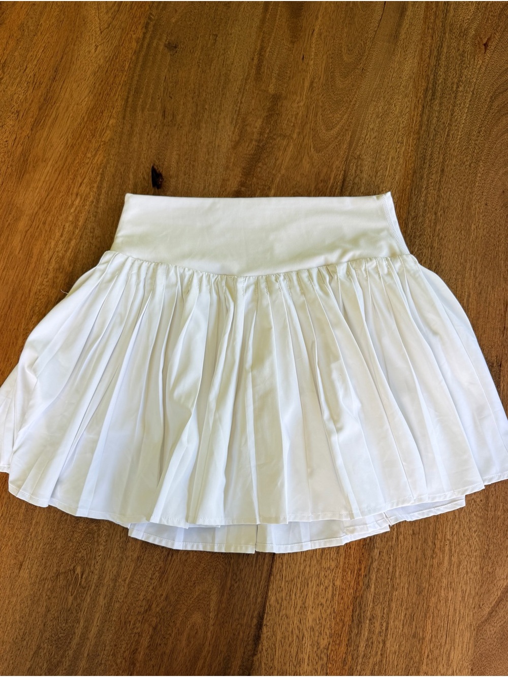all in motion White Pleated Skort with Flared Silhouette